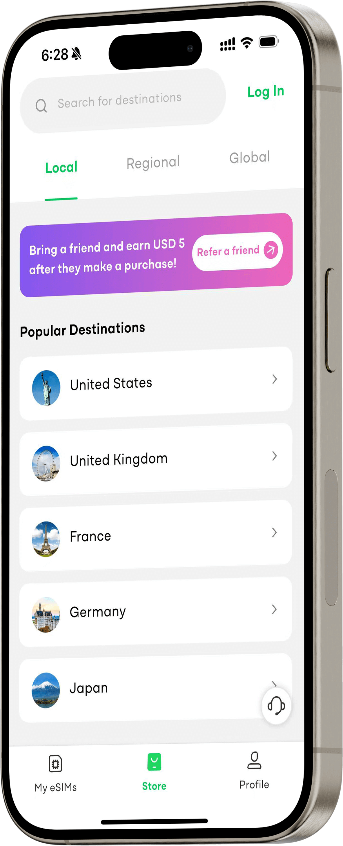 Hey eSIM App Screenshot